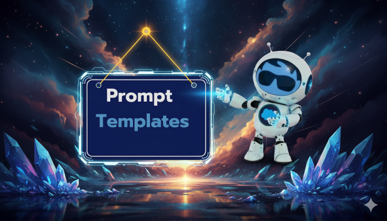 Prompt template — ความหมาย ตัวอย่าง